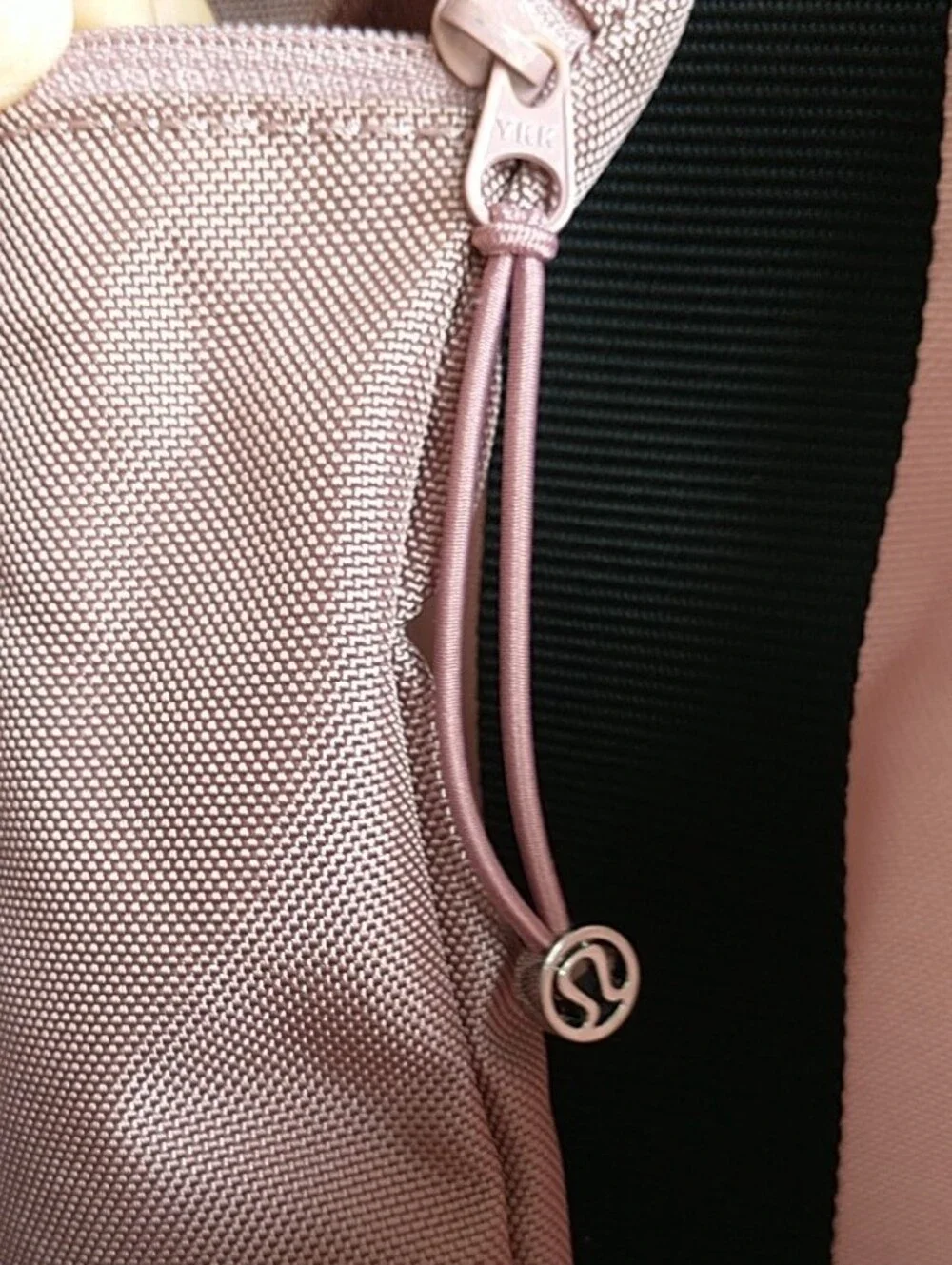 lululemon athletica Blush Pink Tote with Black Straps